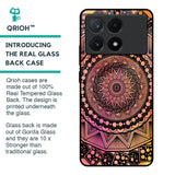 Floral Mandala Glass Case for Poco X6 Pro 5G