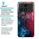 Blue & Red Smoke Glass Case for Poco X6 Pro 5G