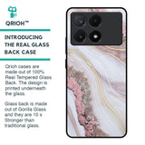 Pink & Gold Gllitter Marble Glass Case for Poco X6 Pro 5G