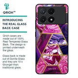 Electroplated Geometric Marble Glass Case for Poco X6 Pro 5G