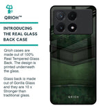 Green Leather Glass Case for Poco X6 Pro 5G