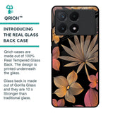 Lines Pattern Flowers Glass Case for Poco X6 Pro 5G