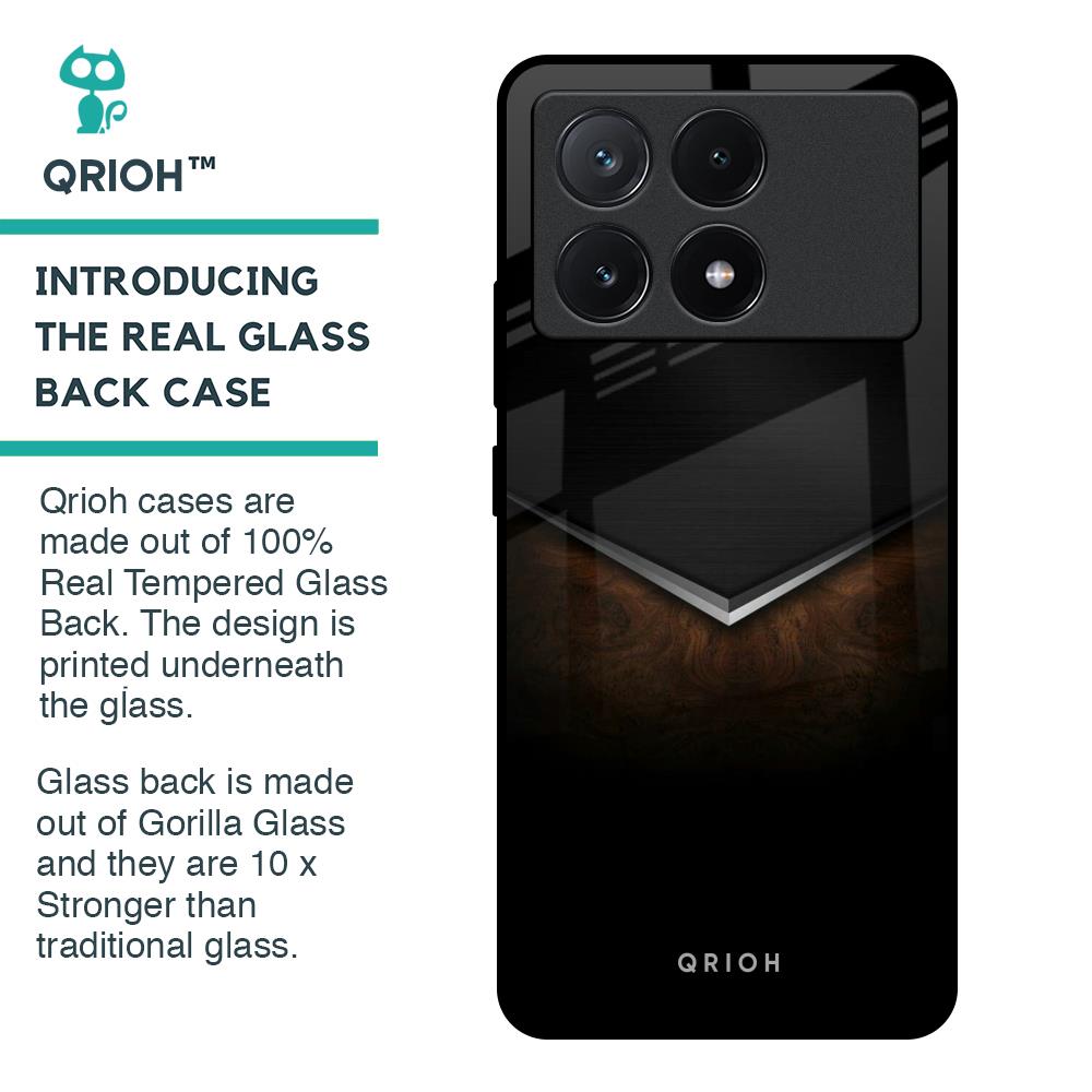 Dark Walnut Glass Case for Poco X6 Pro 5G