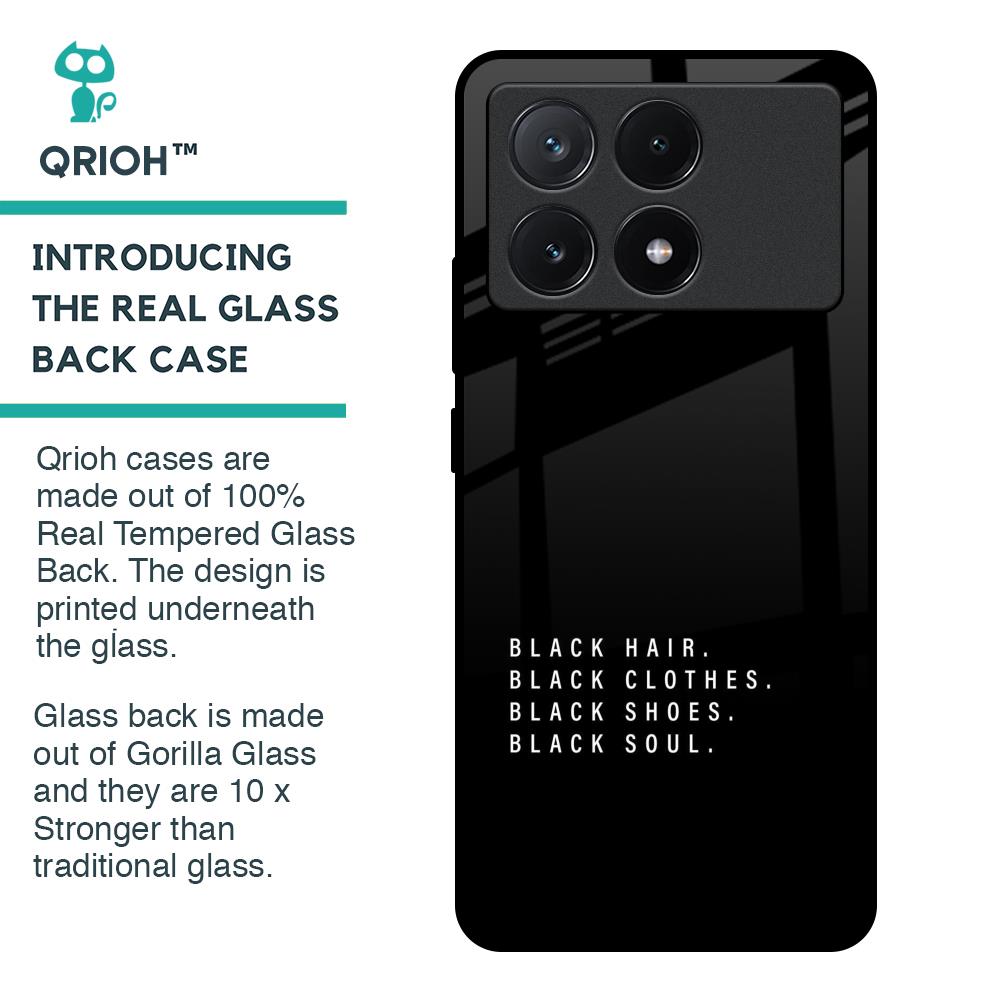 Black Soul Glass Case for Poco X6 Pro 5G