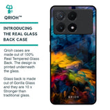Multicolor Oil Painting Glass Case for Poco X6 Pro 5G