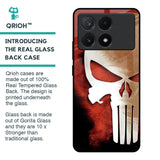 Red Skull Glass Case for Poco X6 Pro 5G