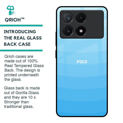 Wavy Blue Pattern Glass Case for Poco X6 Pro 5G