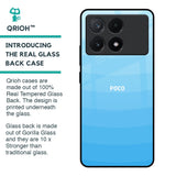Wavy Blue Pattern Glass Case for Poco X6 Pro 5G