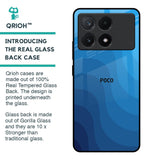 Blue Wave Abstract Glass Case for Poco X6 Pro 5G