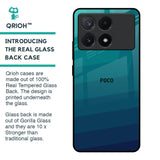 Green Triangle Pattern Glass Case for Poco X6 Pro 5G