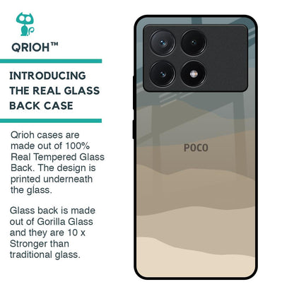 Abstract Mountain Pattern Glass Case for Poco X6 Pro 5G