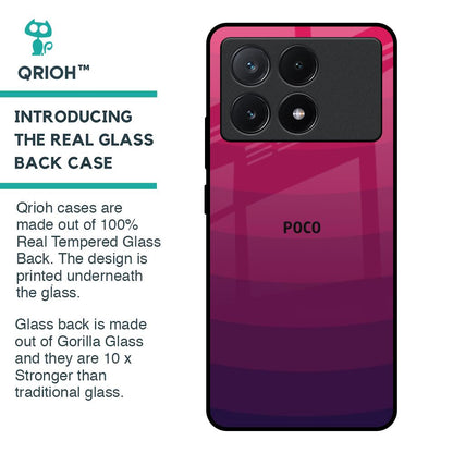 Wavy Pink Pattern Glass Case for Poco X6 Pro 5G