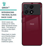 Classic Burgundy Glass Case for Poco X6 Pro 5G