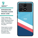 Pink & White Stripes Glass Case For Poco X6 Pro 5G