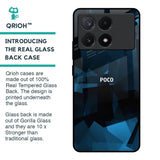 Polygonal Blue Box Glass Case For Poco X6 Pro 5G