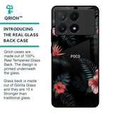 Tropical Art Flower Glass Case for Poco X6 Pro 5G