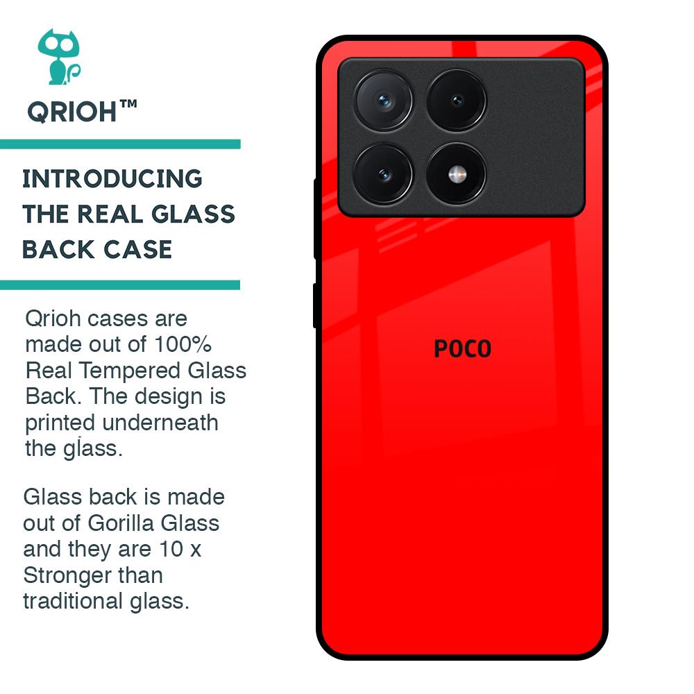 Blood Red Glass Case for Poco X6 Pro 5G