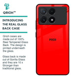 Blood Red Glass Case for Poco X6 Pro 5G