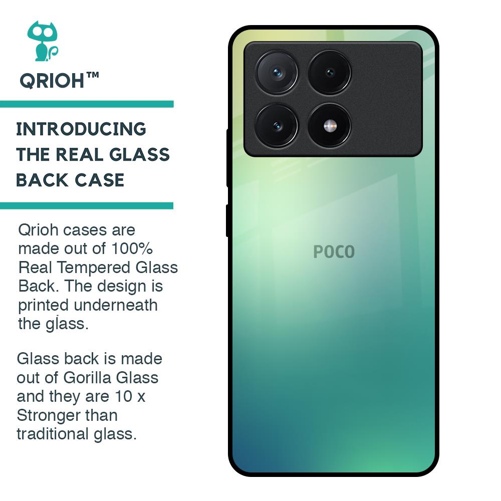 Dusty Green Glass Case for Poco X6 Pro 5G