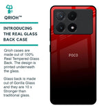 Maroon Faded Glass Case for Poco X6 Pro 5G