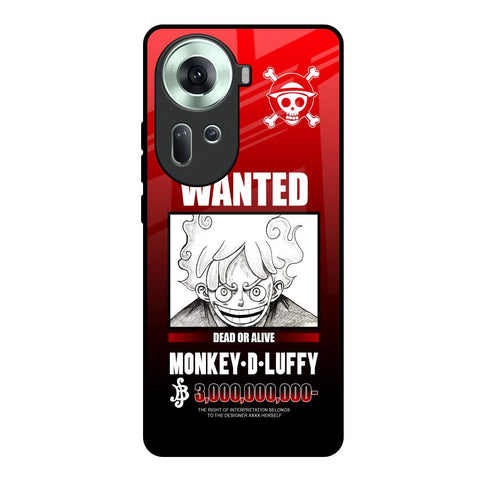 Luffy Wanted Oppo Reno11 5G Glass Back Cover Online