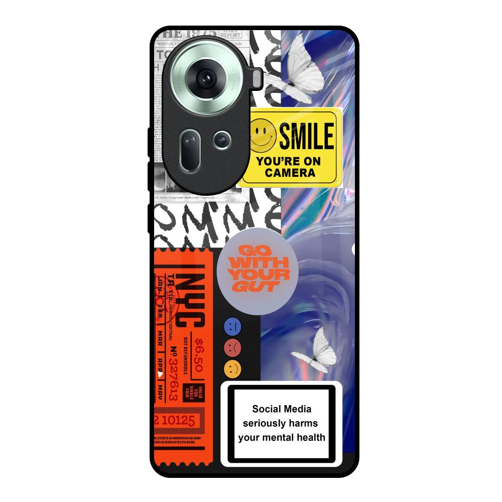 Smile for Camera Oppo Reno11 5G Glass Back Cover Online