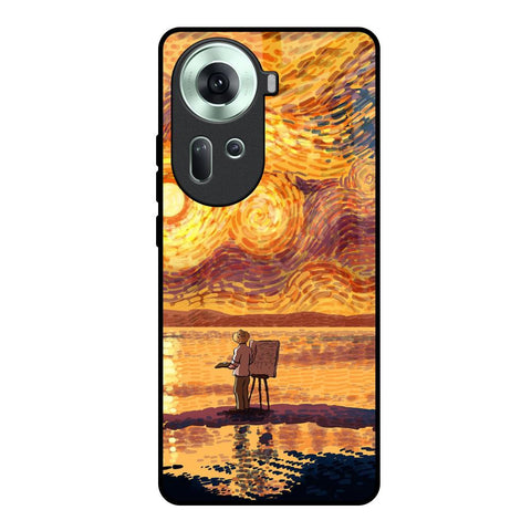 Sunset Vincent Oppo Reno11 5G Glass Back Cover Online