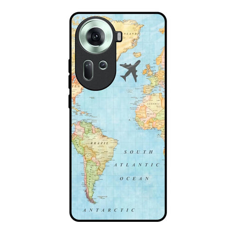 Travel Map Oppo Reno11 5G Glass Back Cover Online