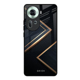 Sleek Golden & Navy Oppo Reno11 5G Glass Back Cover Online