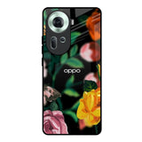 Flowers & Butterfly Oppo Reno11 5G Glass Back Cover Online