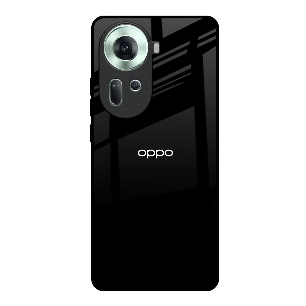 Jet Black Oppo Reno11 5G Glass Back Cover Online
