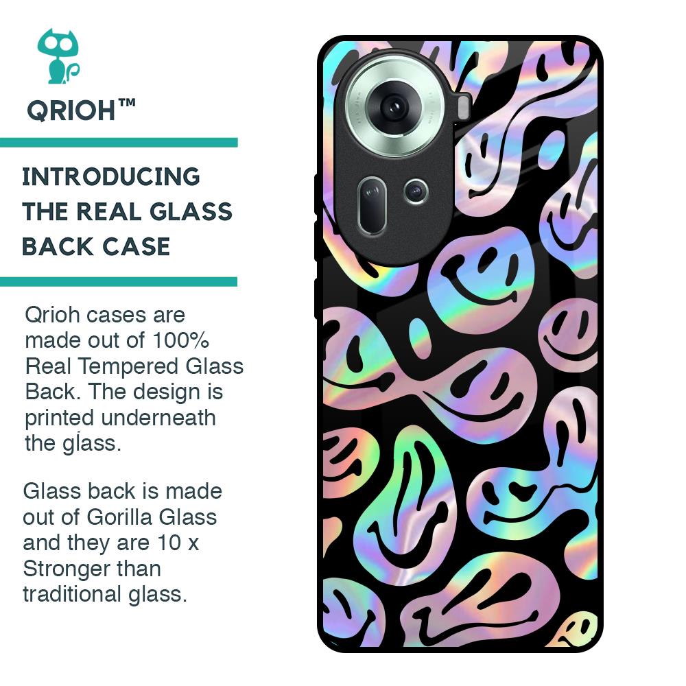 Acid Smile Glass Case for Oppo Reno11 5G