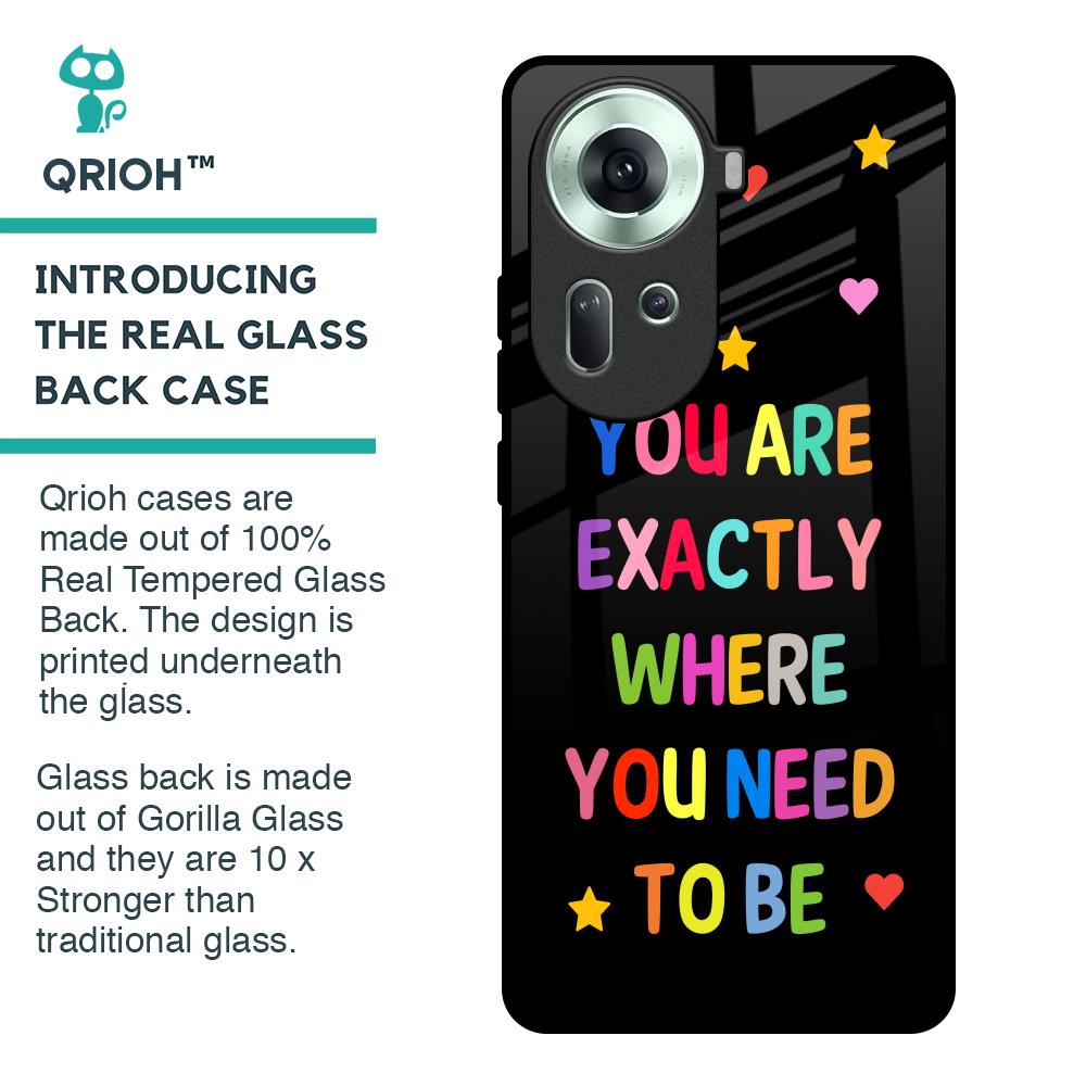Magical Words Glass Case for Oppo Reno11 5G
