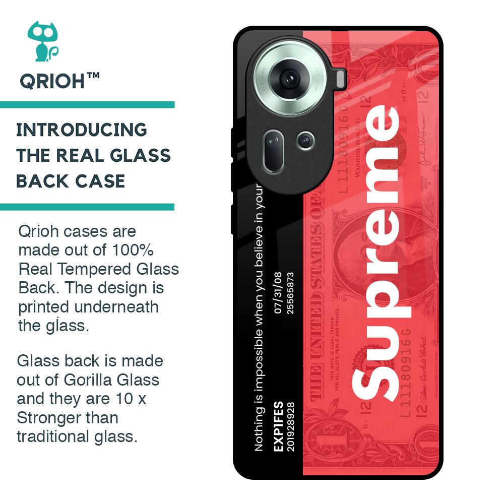 Supreme Ticket Glass Case for Oppo Reno11 5G
