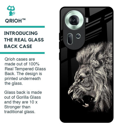Brave Lion Glass Case for Oppo Reno11 5G