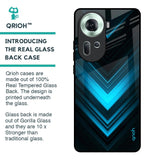 Vertical Blue Arrow Glass Case For Oppo Reno11 5G