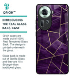 Geometric Purple Glass Case For Oppo Reno11 5G