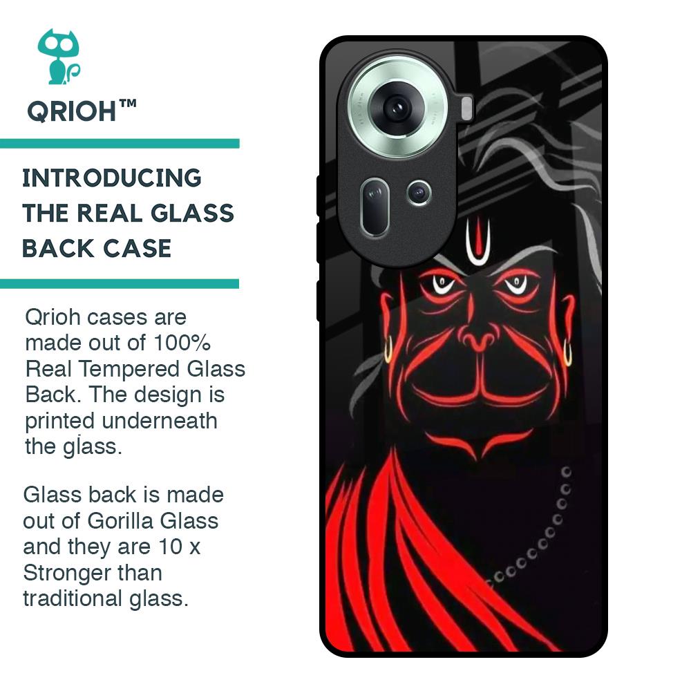 Lord Hanuman Glass Case For Oppo Reno11 5G