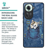 Kitty In Pocket Glass Case For Oppo Reno11 5G
