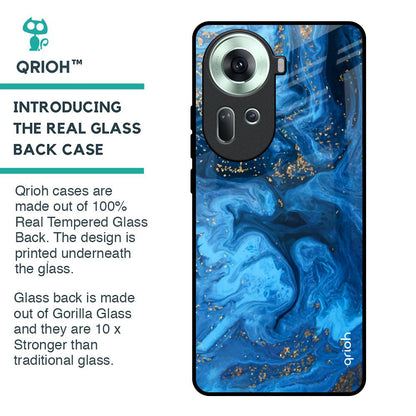 Gold Sprinkle Glass Case for Oppo Reno11 5G