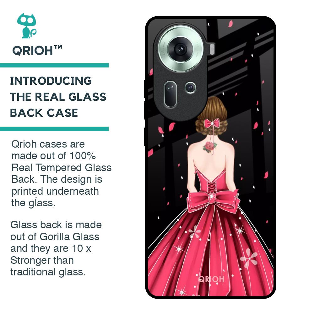 Fashion Princess Glass Case for Oppo Reno11 5G