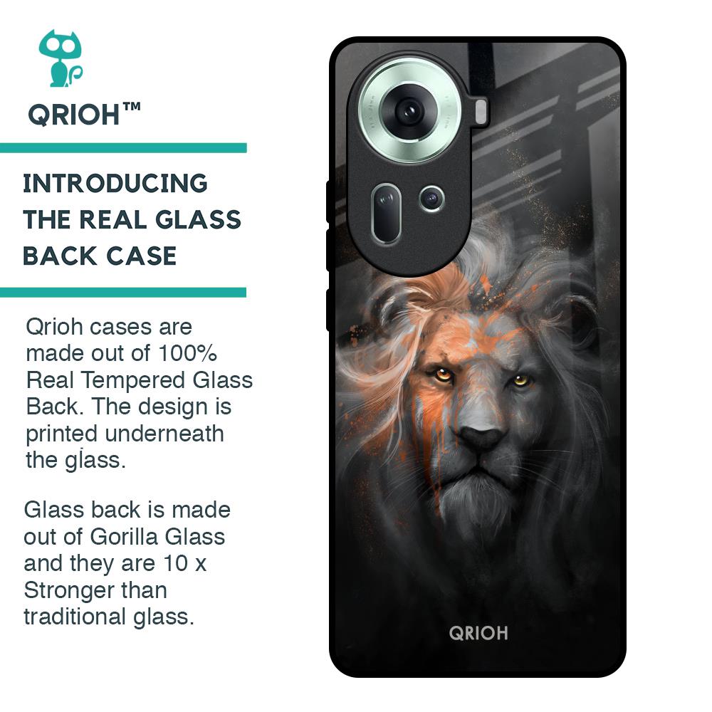 Devil Lion Glass Case for Oppo Reno11 5G