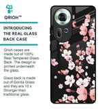 Black Cherry Blossom Glass Case for Oppo Reno11 5G