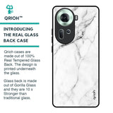 Modern White Marble Glass Case for Oppo Reno11 5G