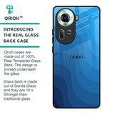 Blue Wave Abstract Glass Case for Oppo Reno11 5G