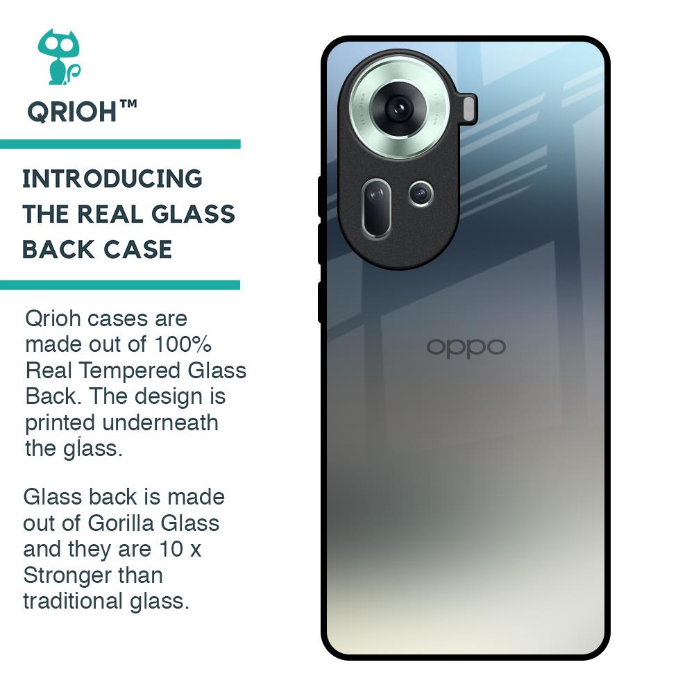 Tricolor Ombre Glass Case for Oppo Reno11 5G