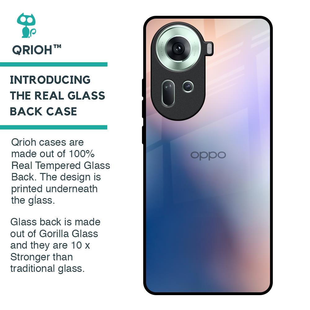 Blue Mauve Gradient Glass Case for Oppo Reno11 5G