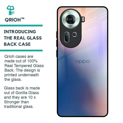 Blue Mauve Gradient Glass Case for Oppo Reno11 5G