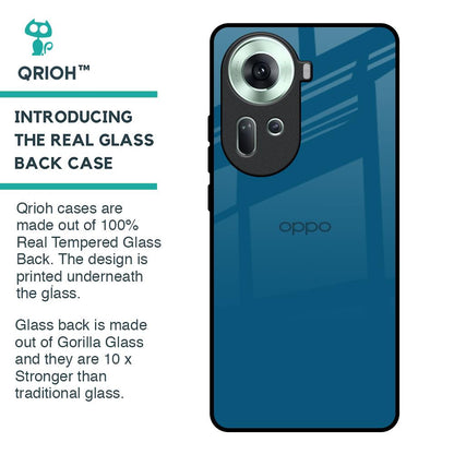 Cobalt Blue Glass Case for Oppo Reno11 5G