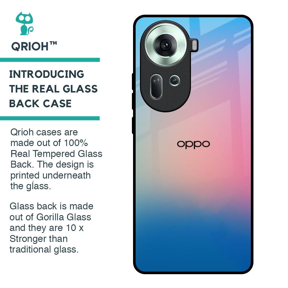 Blue & Pink Ombre Glass case for Oppo Reno11 5G